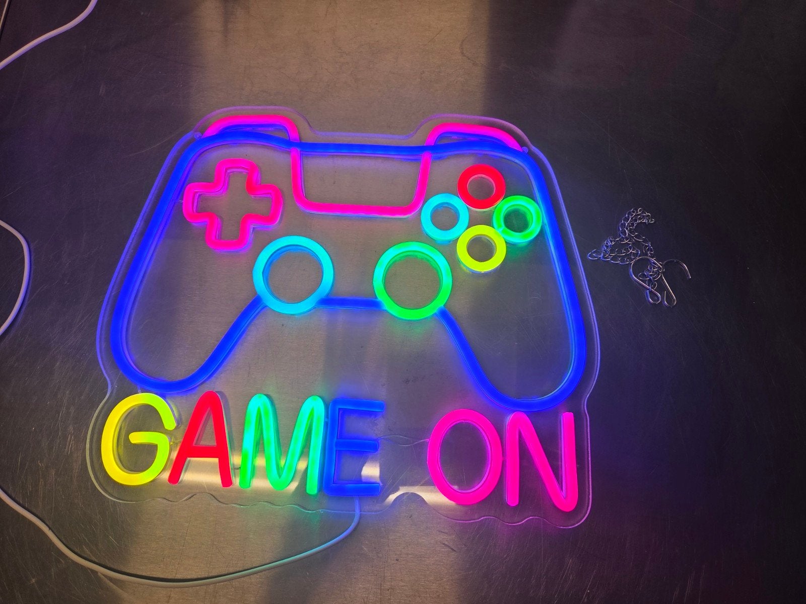 Game On Neon LED Licht - Controller Vorm, Ophalen, Nieuw