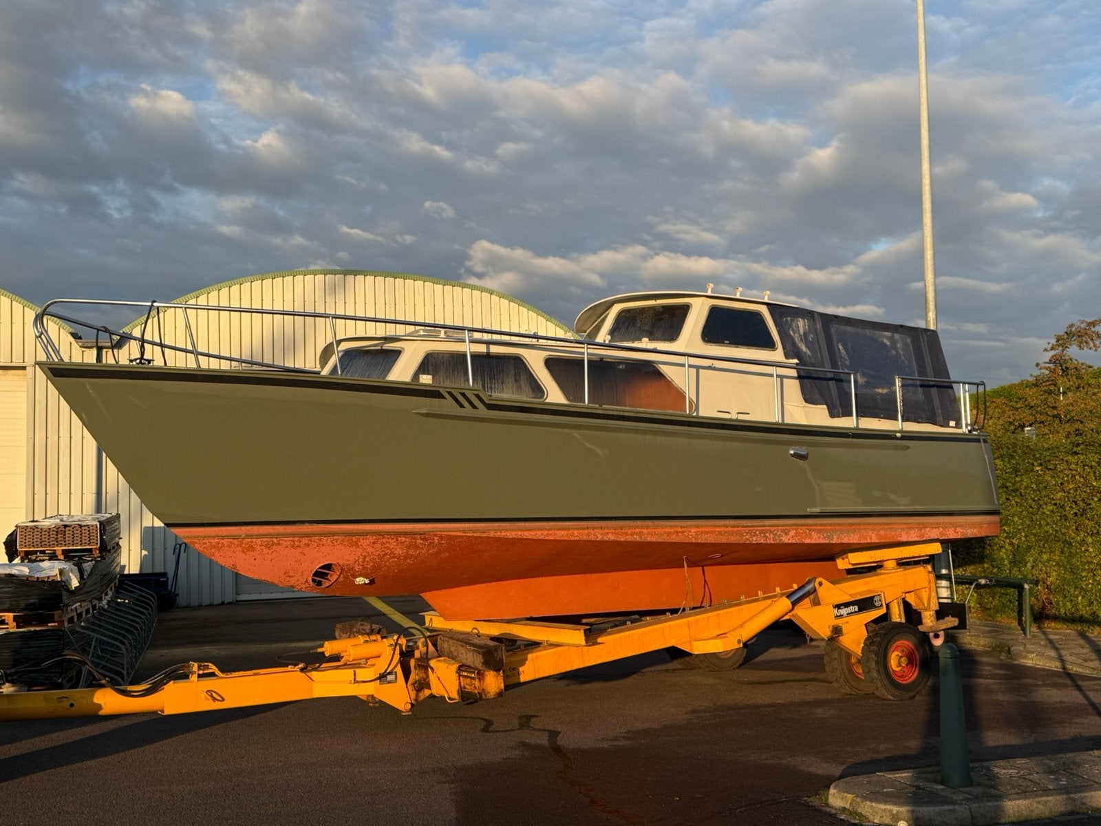 Langenbergkruiser  open kuip motorboot, Watersport en Boten, Staal, Gebruikt, Diesel, Ophalen of Verzenden