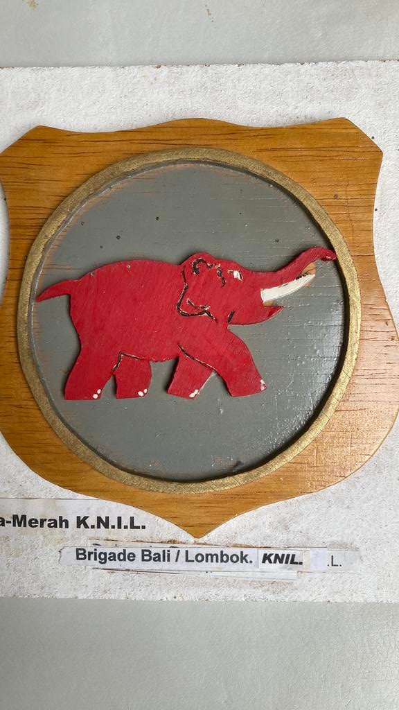 KNIL Gadja Merah, Verzamelen, Ophalen of Verzenden, Landmacht, Nederland, Embleem of Badge