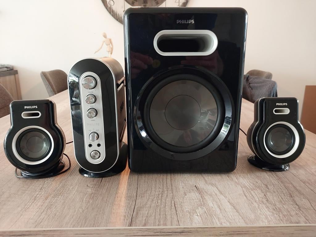 Philips 2.1 PC speakers, Computers en Software, Pc speakers, Ophalen of Verzenden, Gebruikt, Philips
