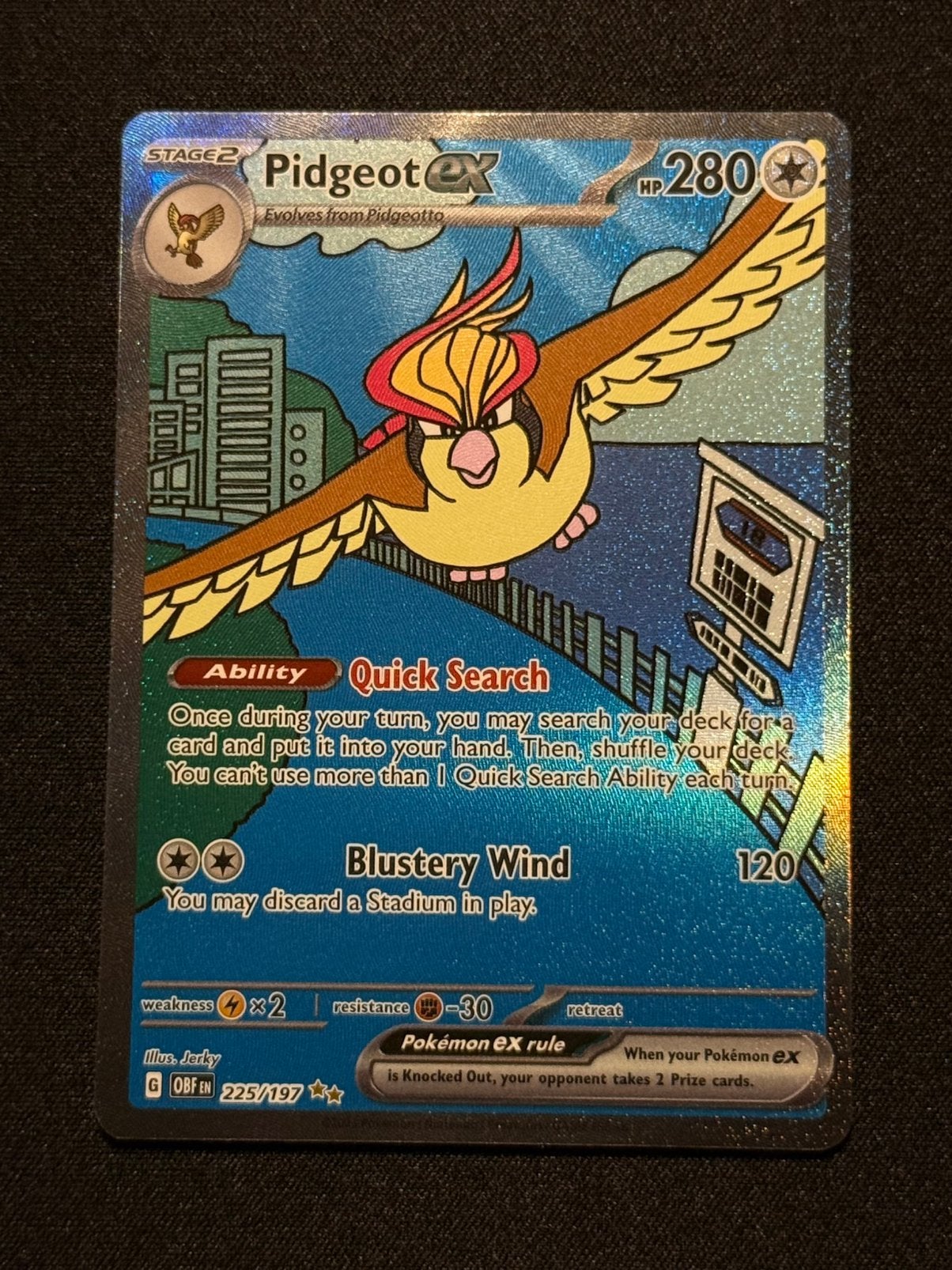 Pidgeot EX 225, Ophalen of Verzenden, Zo goed als nieuw, Losse kaart