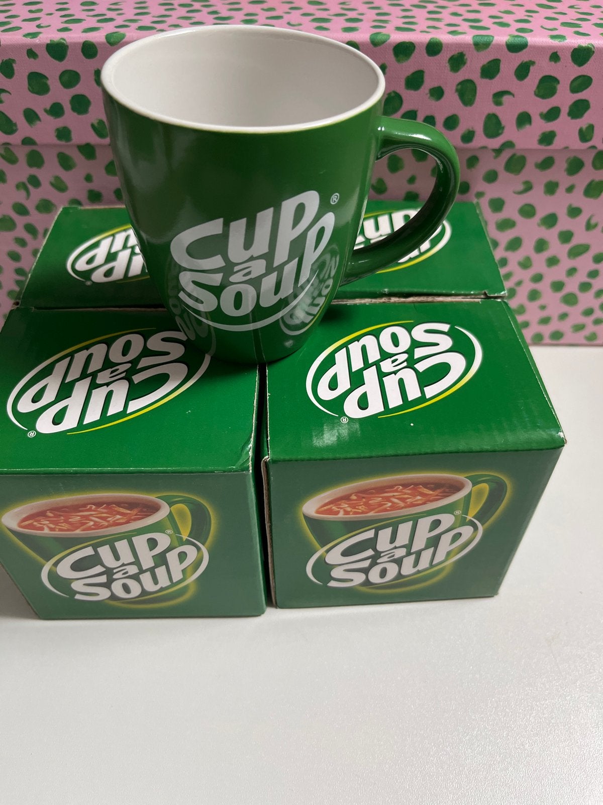 Cup a Soup bekers nieuw in doos( 4 stuks), Ophalen, Nieuw, Steen/keramiek, Overige merken