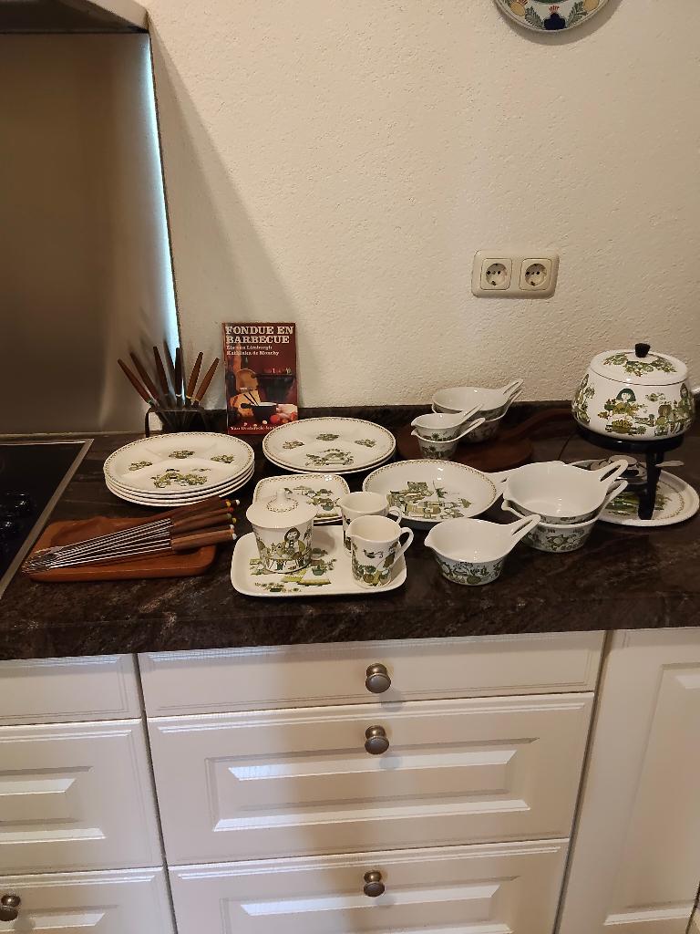 Noors Figgjo Flint fondue servies Turi-design Market, Huis en Inrichting, Keuken | Servies, Ophalen, Zo goed als nieuw, Overige stijlen