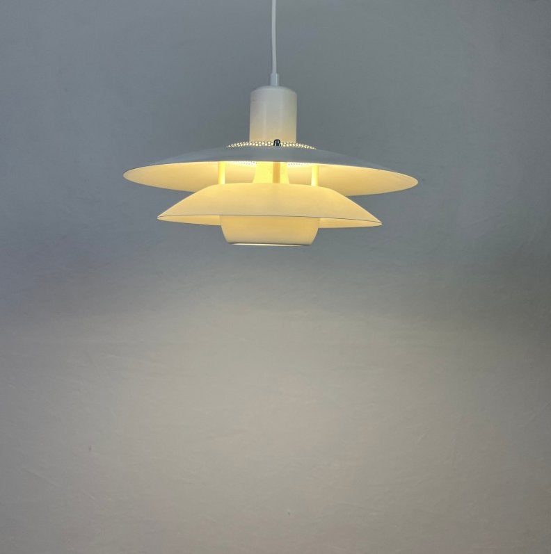 Zeldzame vintage Deense Schalenlamp – Jeka Belysning, Gebruikt, Mid century modern, design, deens design, vintage, space age, Metaal
