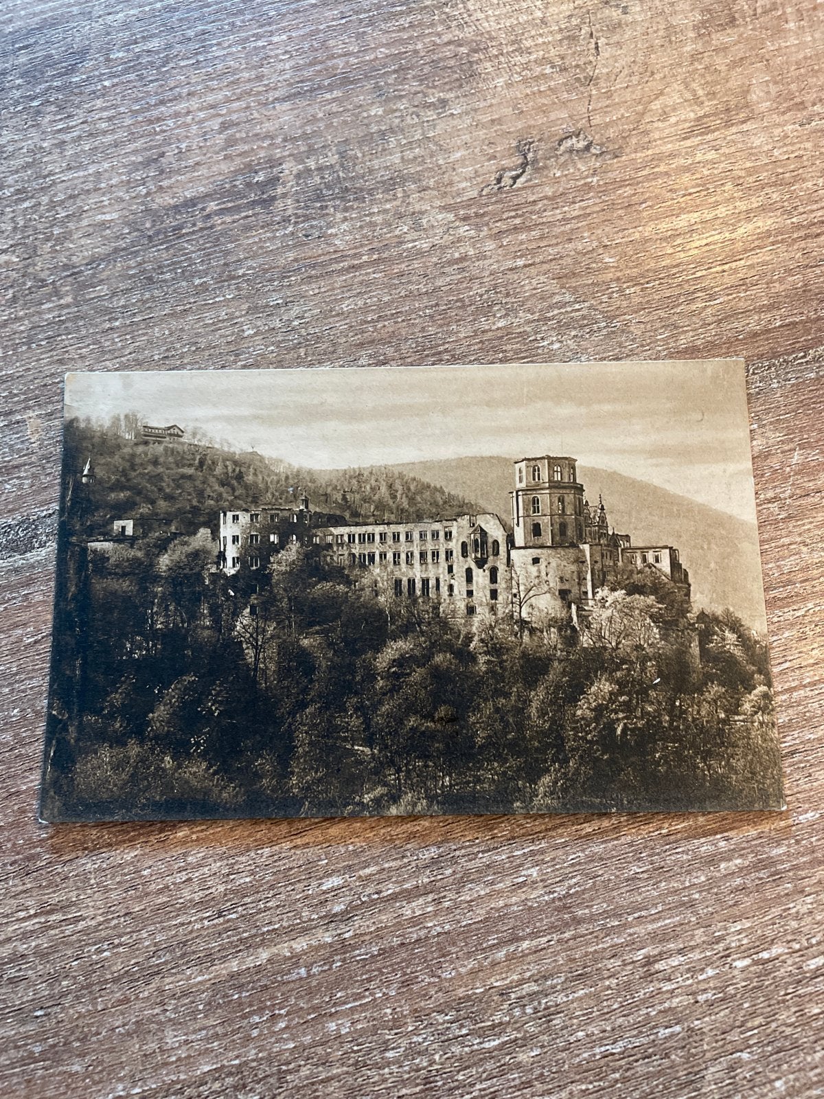 Oude Ansichtkaart Heidelberg - Schloss von der Terrasse, Ophalen of Verzenden, Gelopen, Duitsland