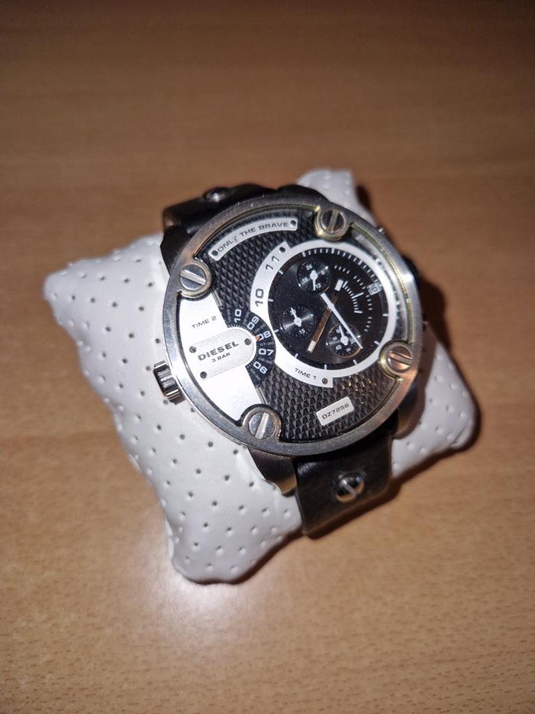 Diesel DZ7256 heren horloge, Overige merken, Overige materialen, Leer, Polshorloge