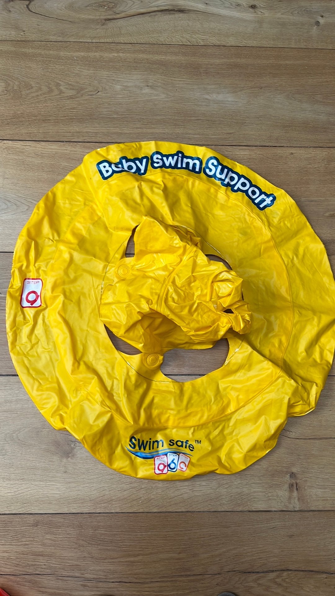 Baby float, baby swimsupport, geel, Ophalen of Verzenden, Zo goed als nieuw