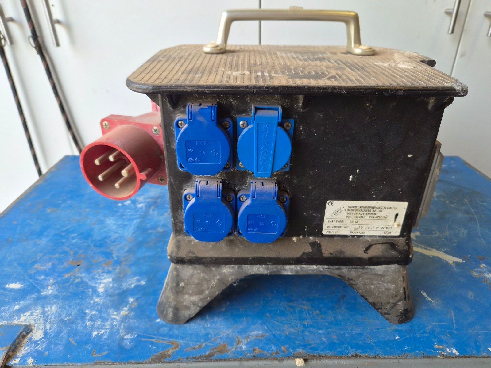 Bouwstroomkast / stroomverdeler 32A – 400V – krachtstroom, Ophalen, Gebruikt