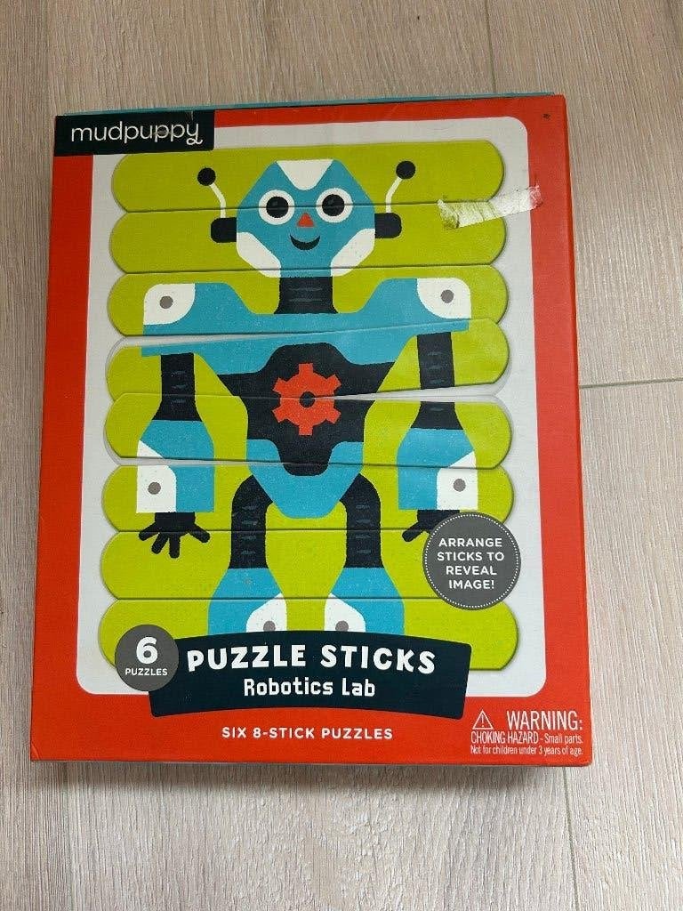 Mudpuppy Robotics Lab Puzzle Sticks, Een of twee spelers, Ophalen of Verzenden, Gebruikt