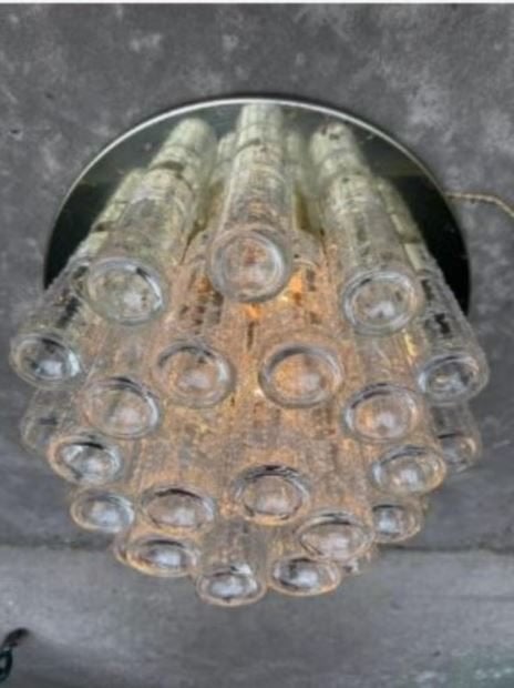 vintage plafondlamp Boris Tabacoff voor Limburg 60er xl, Ophalen, 50 cm, E27 (groot), Zo goed als nieuw
