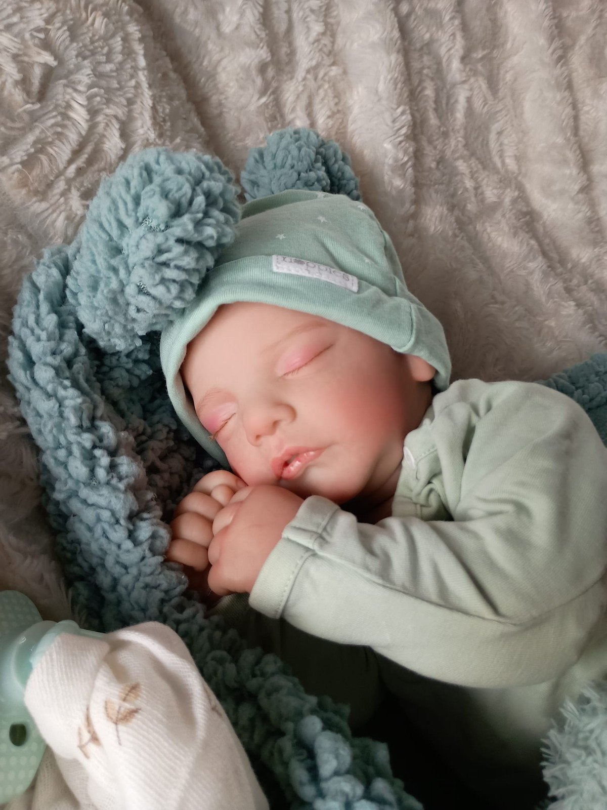 Reborn Baby Nim - Verzwaard / levensechte pop!, Ophalen of Verzenden, Nieuw, Babypop, Levensecht of Reborn