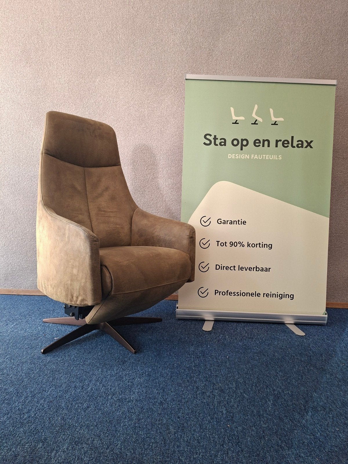 sta op relax fauteuil Gealux Twinz ZGAN Extra luxe op accu, Minder dan 75 cm, Hoofdstraat 60 Schijndel, Ophalen of Verzenden, Zo goed als nieuw