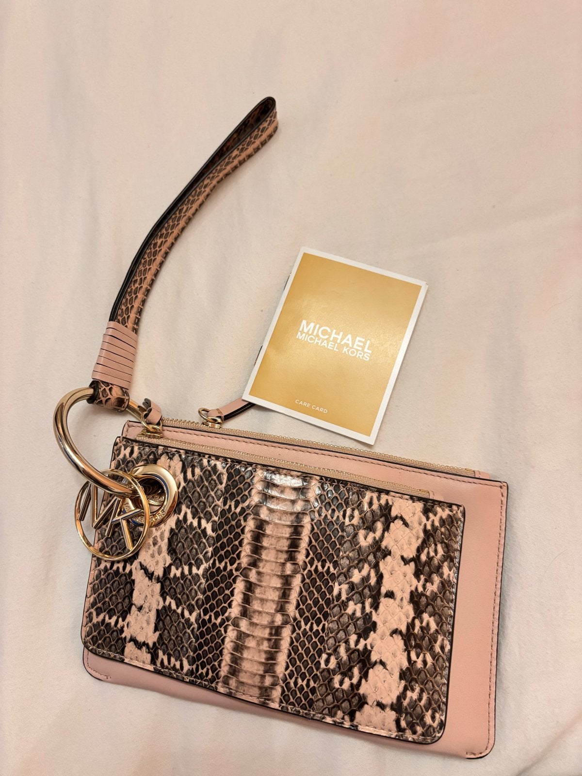 Michael Kors polstasje roze/slangenprint, Ophalen of Verzenden, Nieuw, Roze, Avondtasje