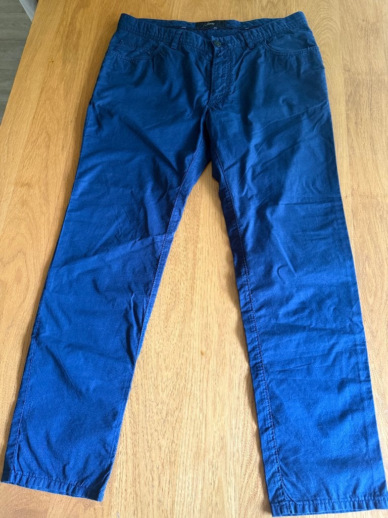 Brioni broek, Maat 52/54 (L), Blauw, Ophalen of Verzenden, Zo goed als nieuw