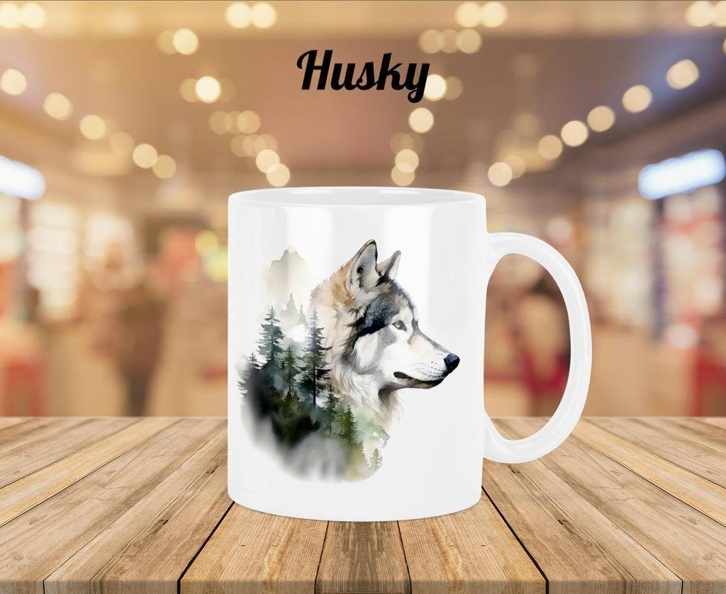 Husky profiel mok, Verzenden, Nieuw, Overige stijlen, Kop(pen) en/of Schotel(s)