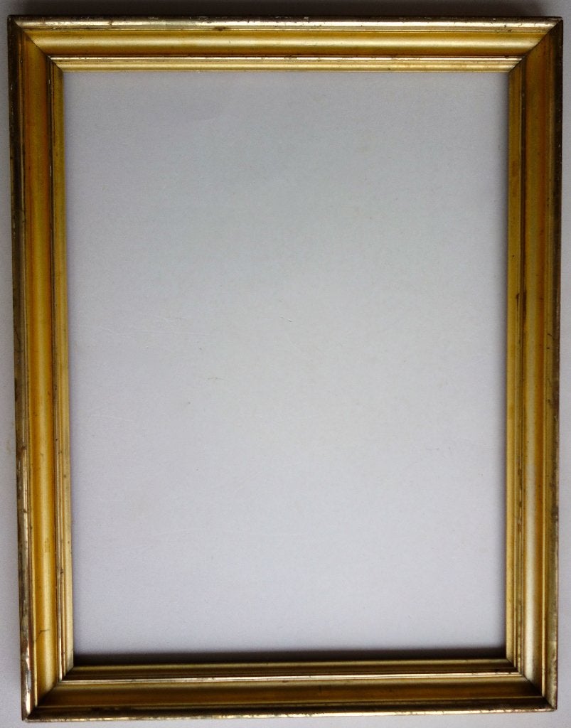 Schilderijlijst platinum goud 43 x 58 eiken jaren 70 vintage, Gebruikt, Schilderijlijst, Handgemaakt, Ophalen of Verzenden