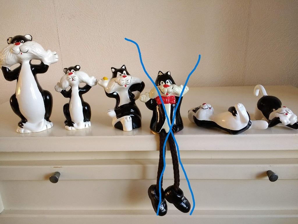 Diverse beeldjes Sylvester Looney Tunes per stuk te koop, Verzamelen, Poppetjes en Figuurtjes, Zo goed als nieuw, Ophalen of Verzenden