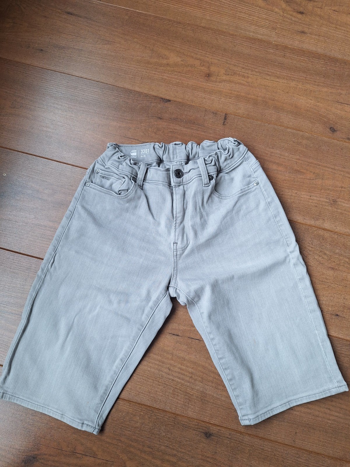Stoere G-Star 3301 korte jeans maat 164, Kinderen en Baby's, Kinderkleding | Maat 164, Broek, Gebruikt, Jongen of Meisje, Ophalen of Verzenden