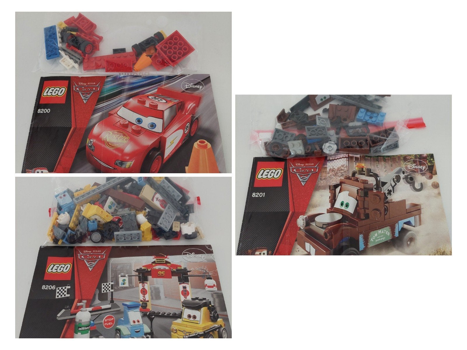 Cars lego 8200, 8201, 8206, Gebruikt, Lego, Inclusief instructies, Ophalen of Verzenden