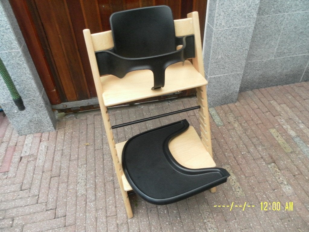 stokke tripp trapp trip trap stoel met babyset + blad zgan, Ophalen, Zo goed als nieuw, Meegroeistoel, Afneembaar eetblad