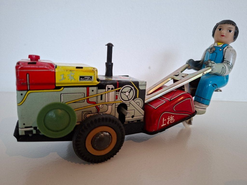 Blikken tractor MS 857 China – Werkend met sleutel!, Ophalen of Verzenden