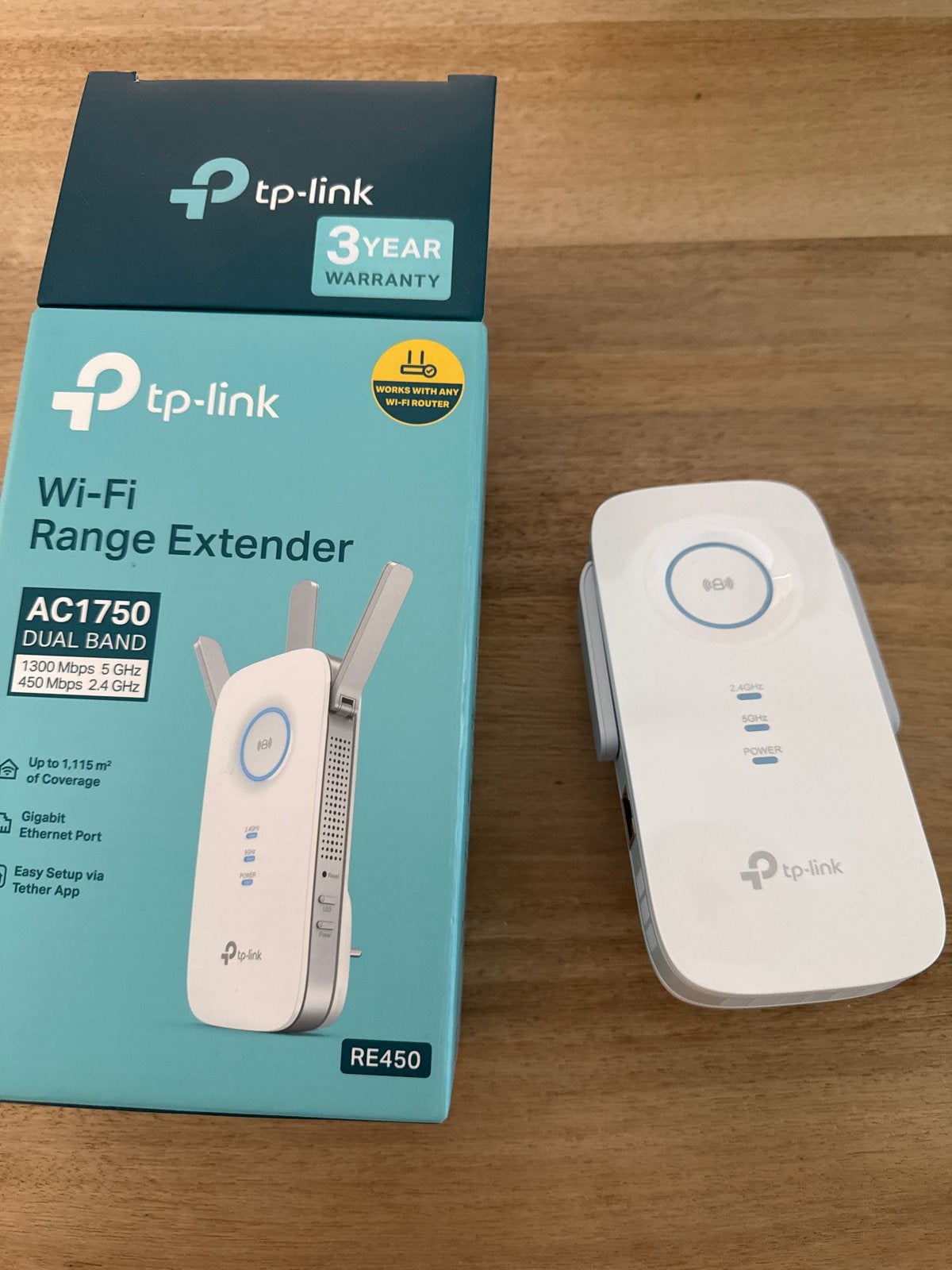 TP-Link RE450 AC1750 Dual Band Wifi Range Extender, Ophalen of Verzenden, Zo goed als nieuw