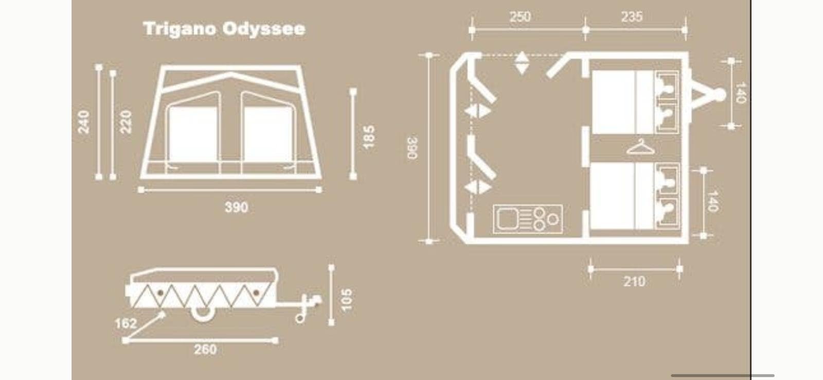 Trigano Odysee vouwwagen - Ruime en comfortabele gezinswagen, Ophalen, Tot en met 5