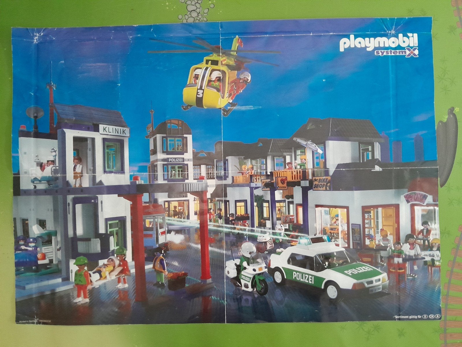 unieke Vintage Playmobil poster System X  dubbel zijdig, Ophalen of Verzenden, Gebruikt, Overige series, Overige typen