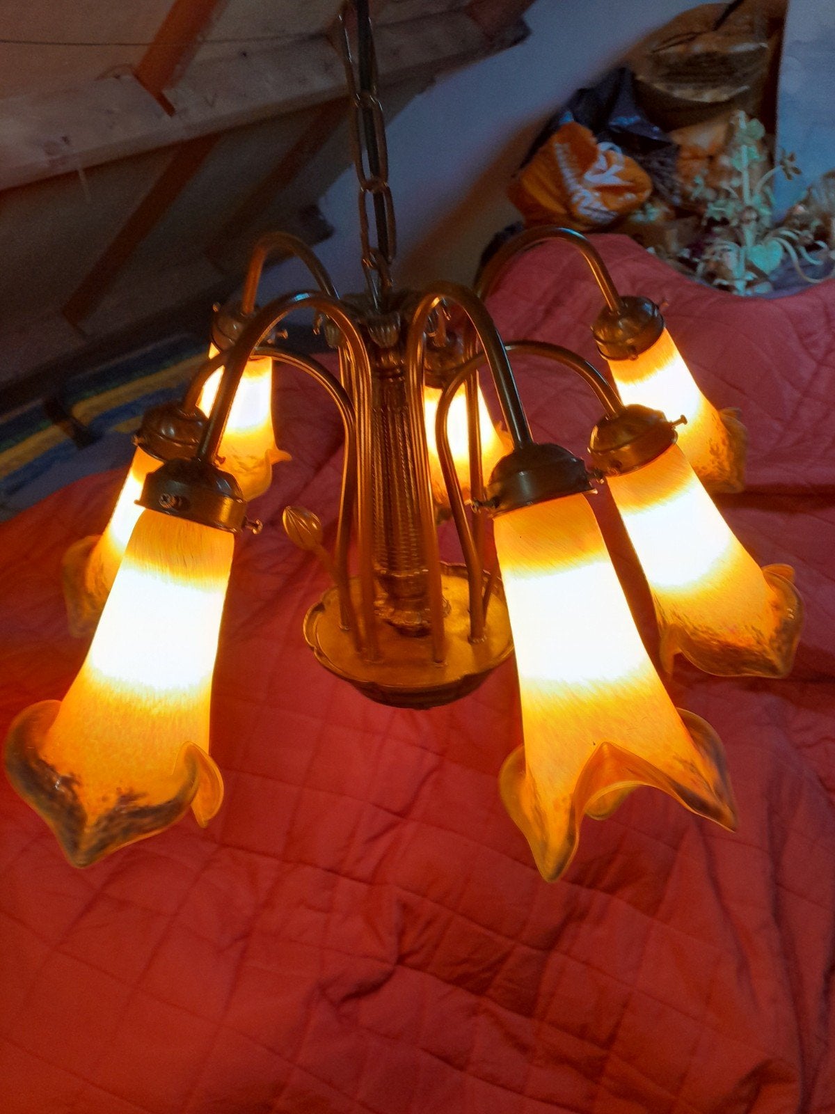 antieke france kroonluchter, Huis en Inrichting, Lampen | Kroonluchters, Ophalen, Gebruikt, Metaal