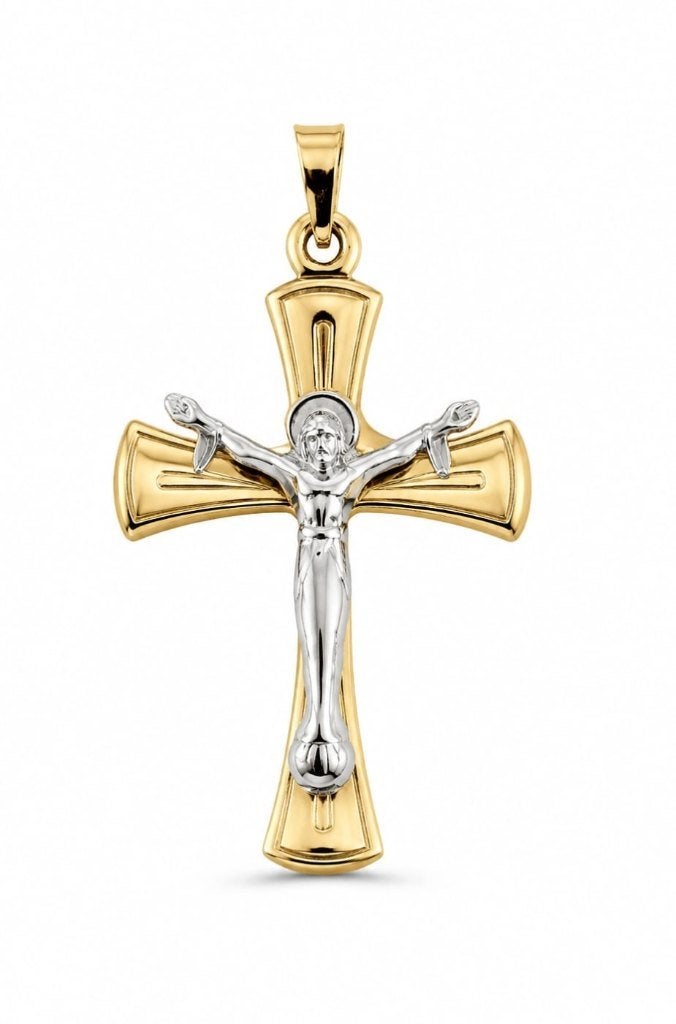 14 karaat Gouden Kruis Kettinghanger Jezus Christus Hanger