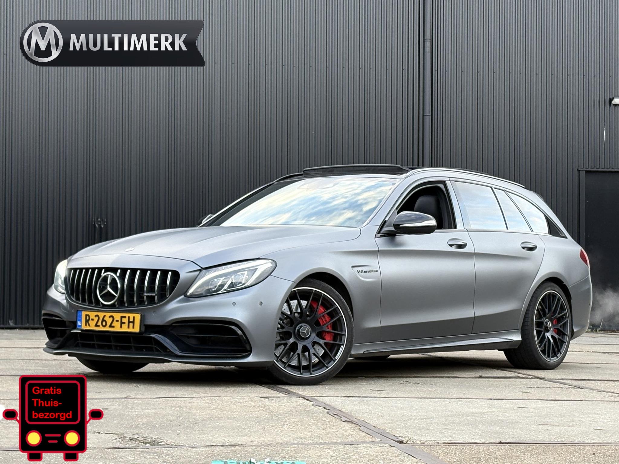 Mercedes-Benz C-klasse Estate AMG 63 S PANO | 510PK | SELENI, Automaat, Automatische klimaatregeling, Achterwielaandrijving, Gebruikt