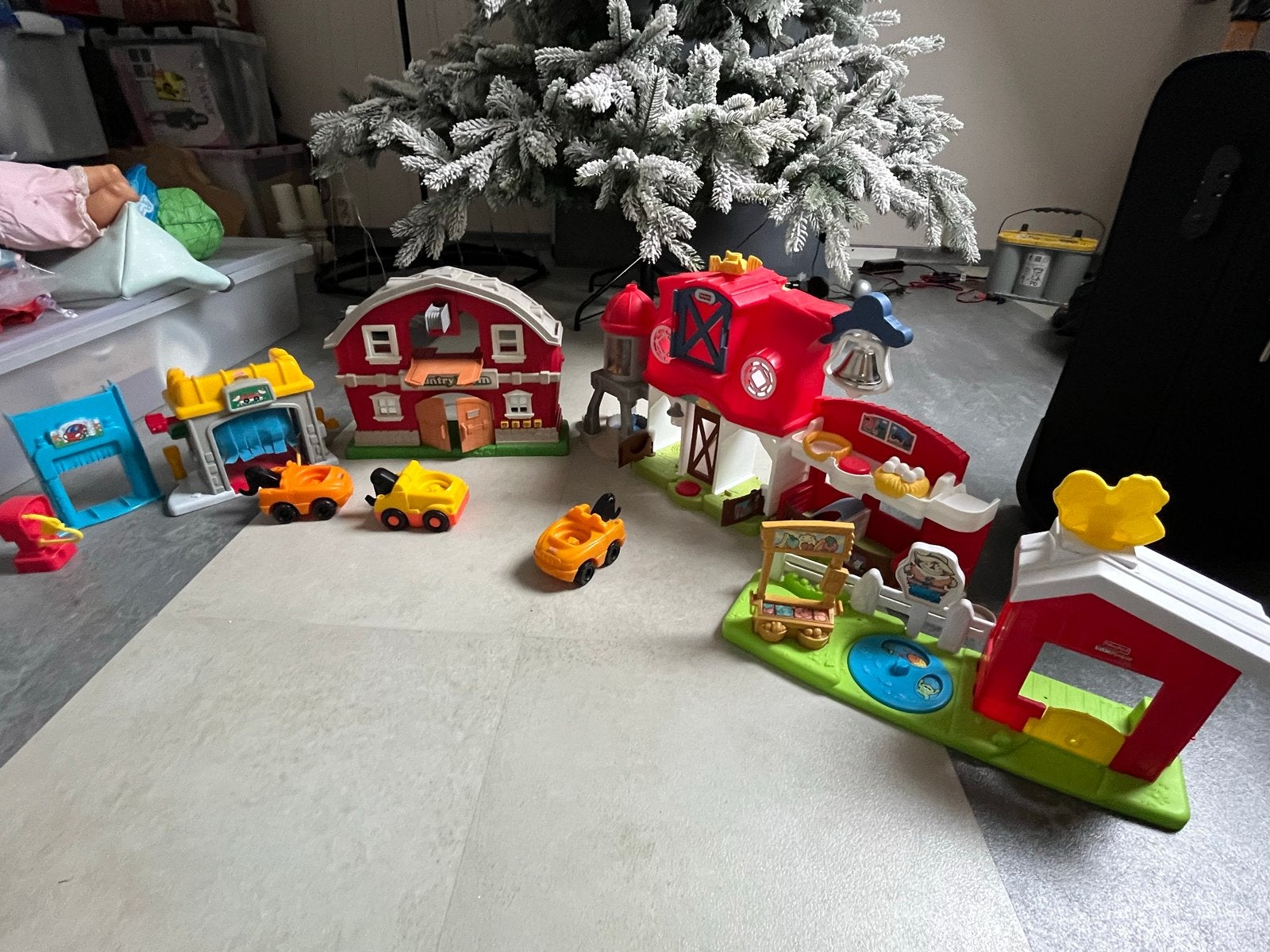 Grote set Fisher-Price Little People boerderij en voertuigen, Ophalen of Verzenden, Gebruikt, Overige typen, Met geluid