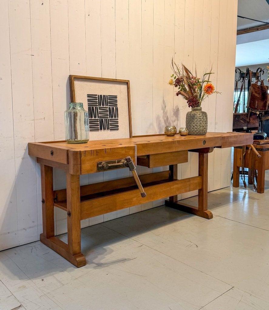 Werkbank hout, Oude werkbank, Dressoir, Ulmia Ott werkbank, Ophalen of Verzenden