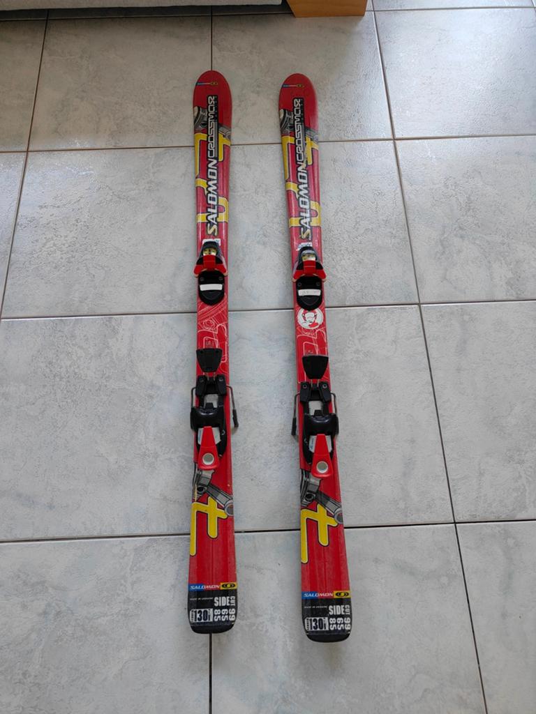 Salomon Crossmax, rode ski's, 127cm, Gebruikt, 100 tot 140 cm, Skiën, Ski's