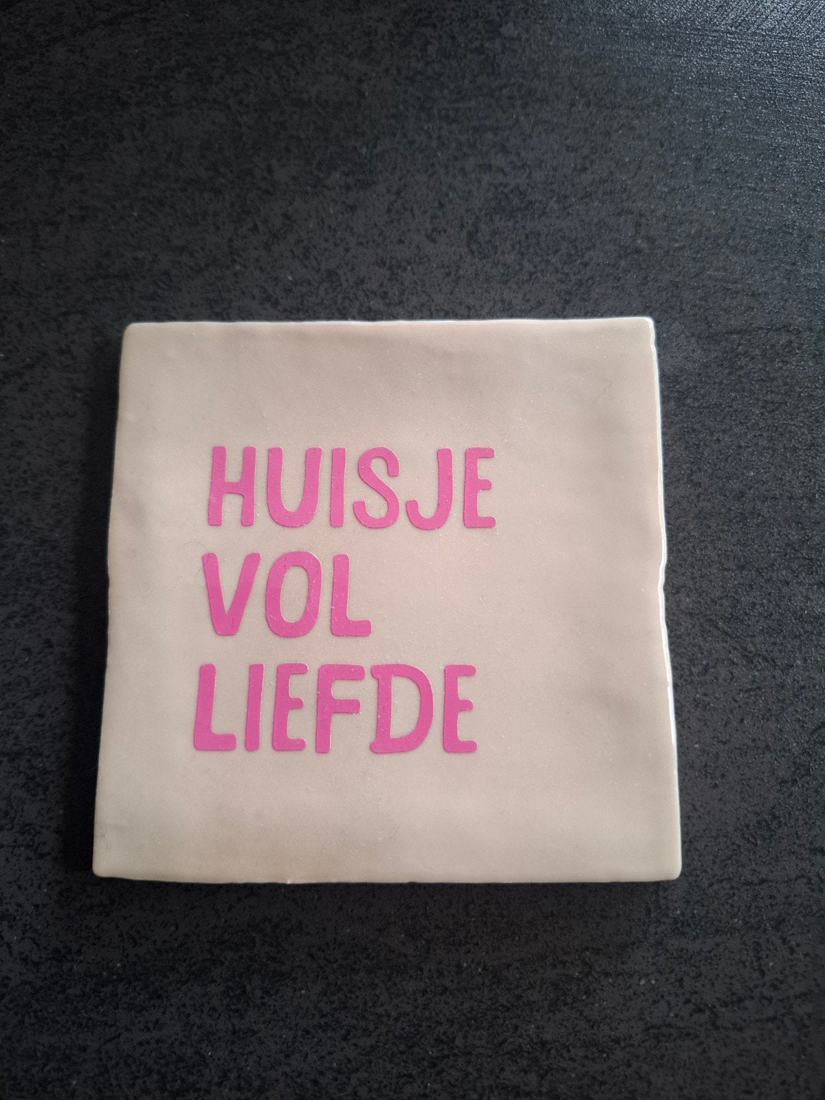 Tegeltje Huisje vol liefde - Uniek decoratiestuk, Tegeltje, Ophalen of Verzenden, Zo goed als nieuw