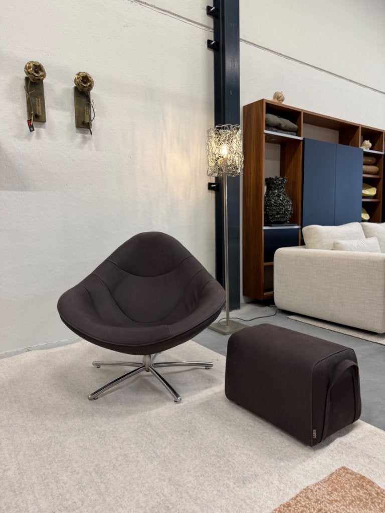 Nieuw Label van den Berg Hidde Draai Fauteuil Chroom Bruin, Nieuw, Ophalen of Verzenden, Label, 75 tot 100 cm