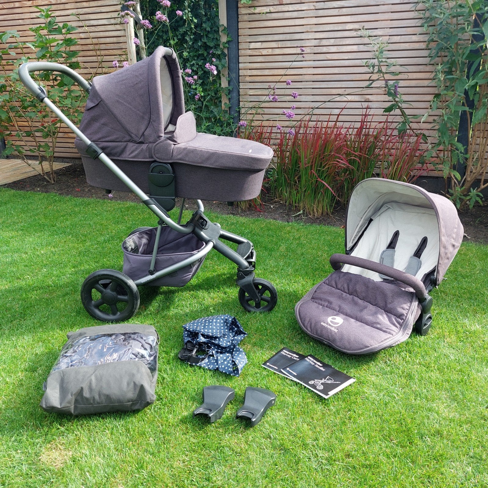 Easywalker Harvey² - Complete set:  Reiswieg + Buggy + Acc, Gebruikt, Combiwagen, Met reiswieg, Ophalen