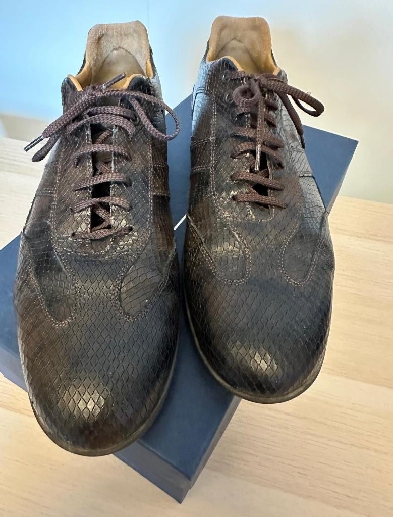 Van Bommel bruine lage schoenen maat 10 / 44.5, Kleding | Heren, Schoenen, Ophalen of Verzenden, Zo goed als nieuw, Bruin, Veterschoenen