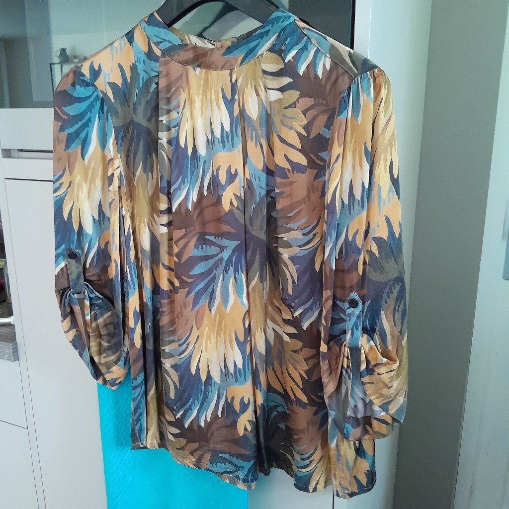 Foto 5 van Tuniek met abstracte print en oprolbare mouwen