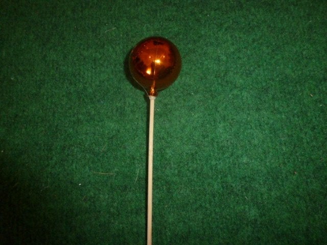 266 oranje/bruin matte kleinere kerstballen op stok, Diversen, Kerst, Ophalen of Verzenden, Zo goed als nieuw