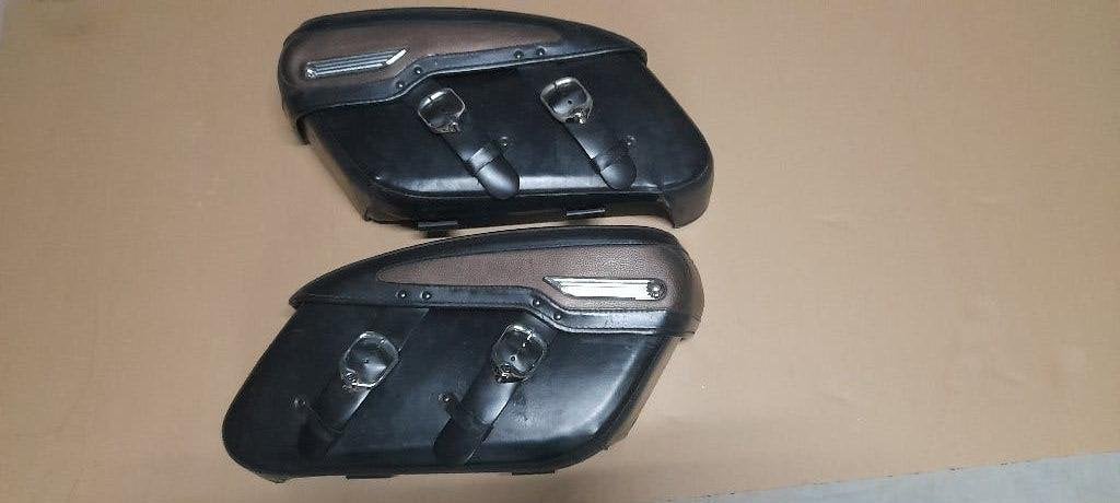 Harley Davidson Roadking 105th anniversary lederen zijtassen, Ophalen, Gebruikt