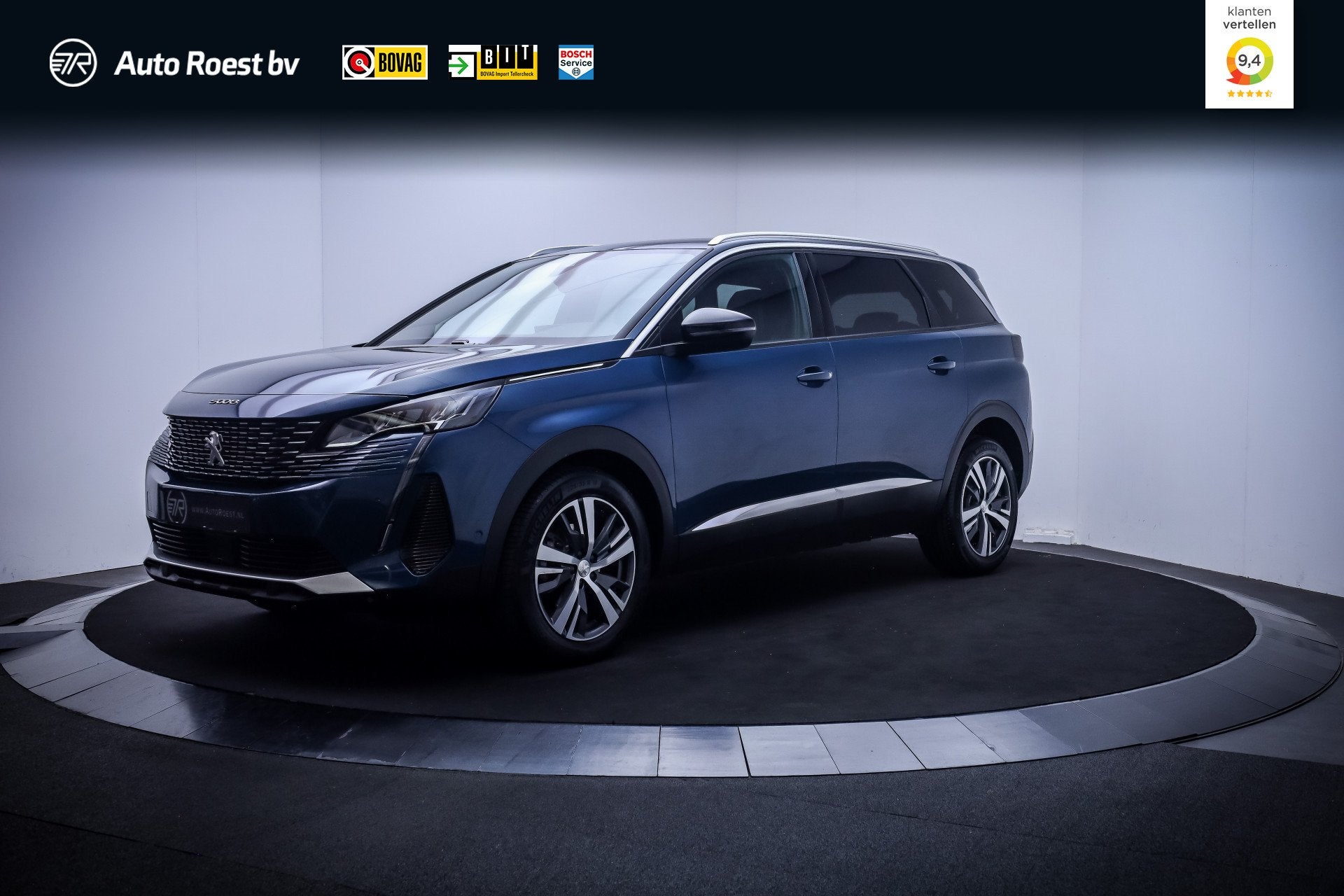 Peugeot 5008 1.2T Aut. 7p ALLURE Pack FULL LED | 360 CAM | C, 15 km/l, Gebruikt, Zwart, 1199 cc