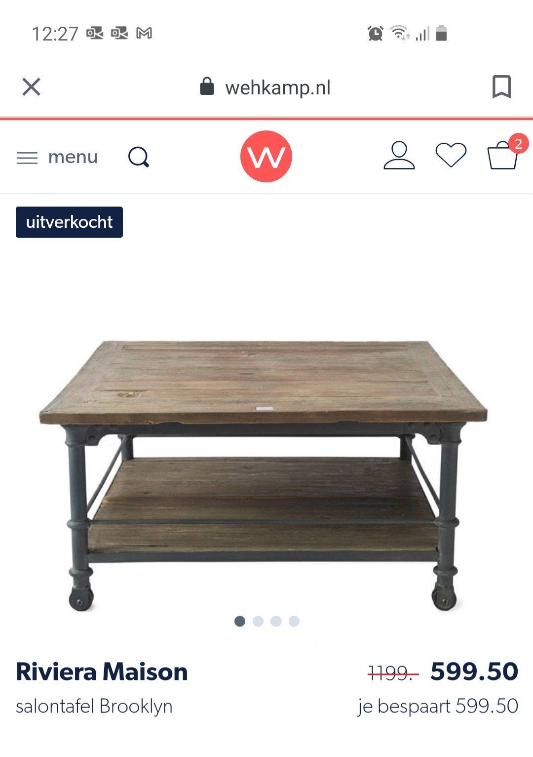 Koopje!! Gave Riviera maison tafel, 100 tot 150 cm, Zo goed als nieuw, Rechthoekig, 50 tot 100 cm