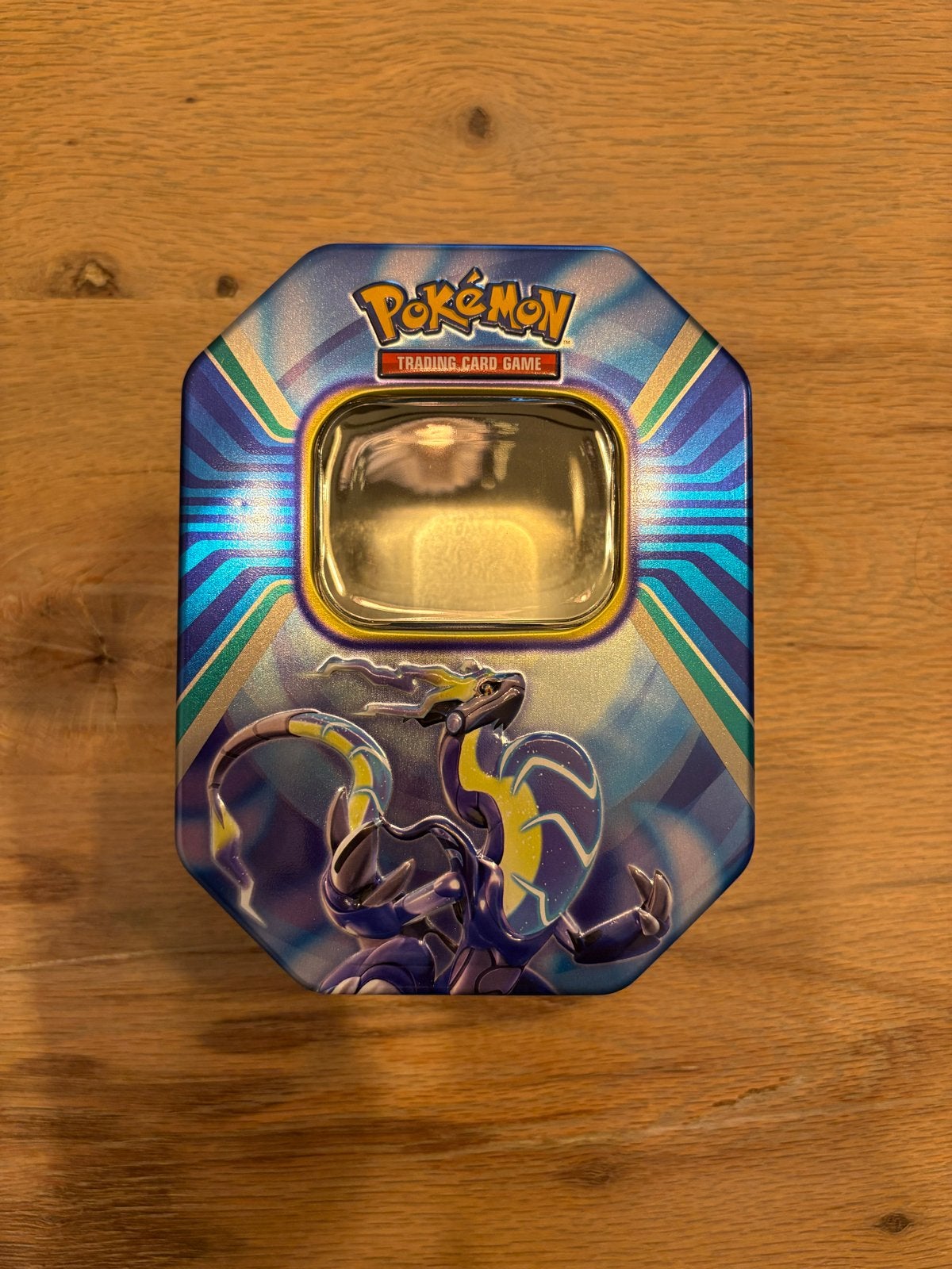 Pokémon TCG Paldea Legends Tin Koraidon Lege Blik, Ophalen of Verzenden, Zo goed als nieuw, Overige typen