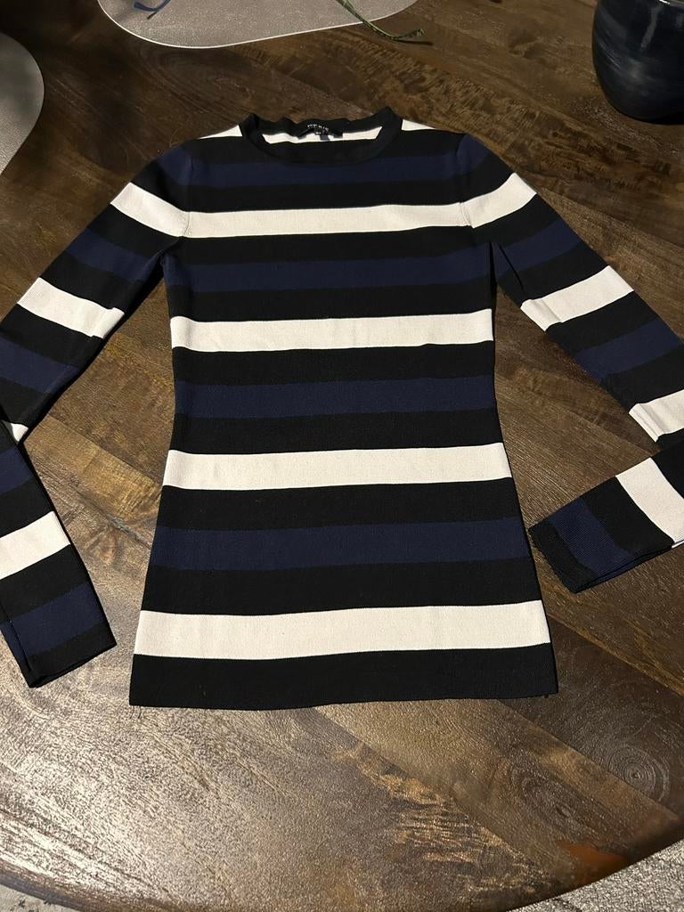 Nikkie gestreept shirt lange mouw. s, Ophalen of Verzenden, Zo goed als nieuw, Maat 34 (XS) of kleiner, Zwart
