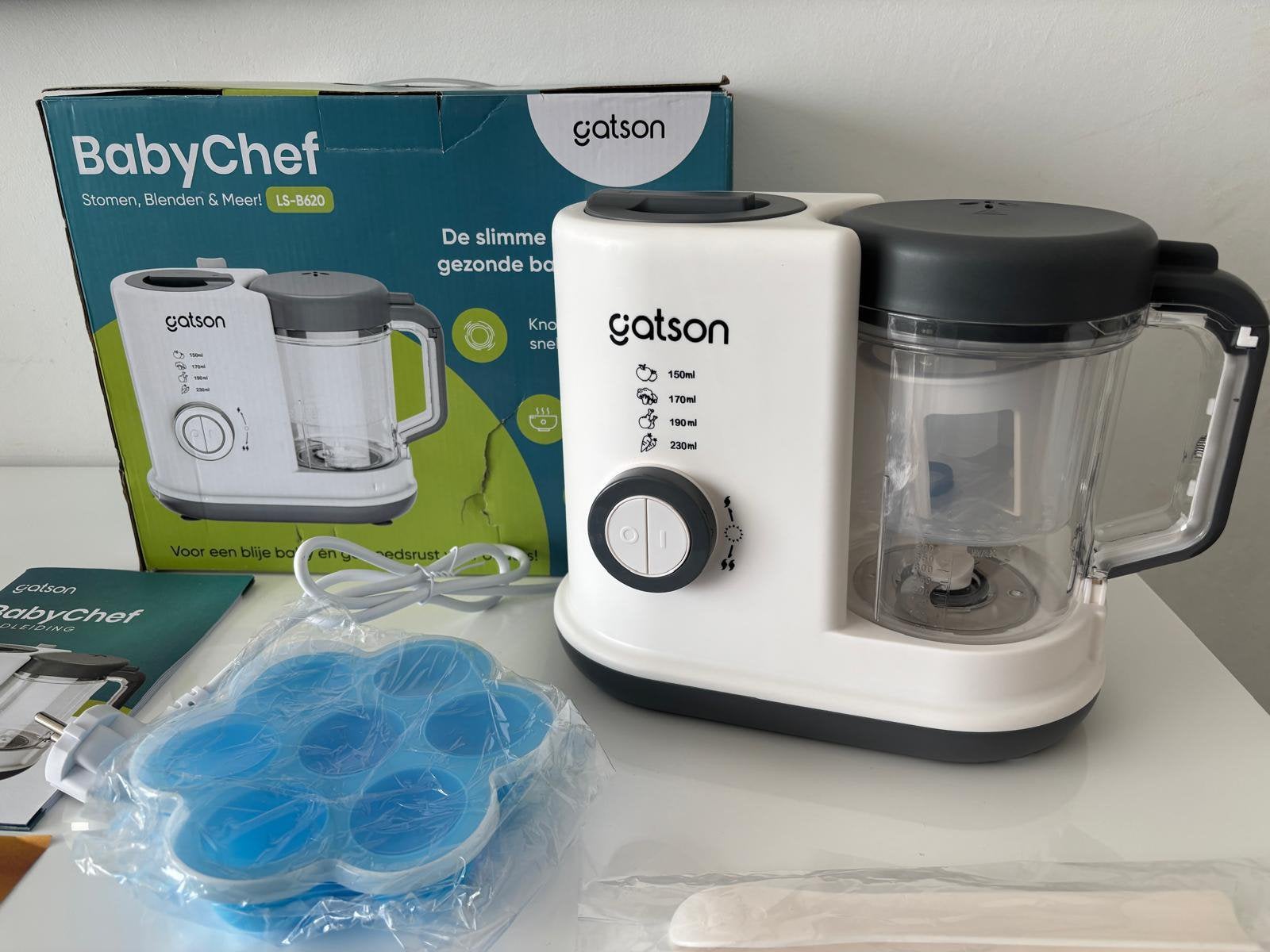 Gatson BabyChef blender en stomer baby food maker nieuw, Ophalen, 4 liter of meer, Nieuw, 3 snelheden of meer
