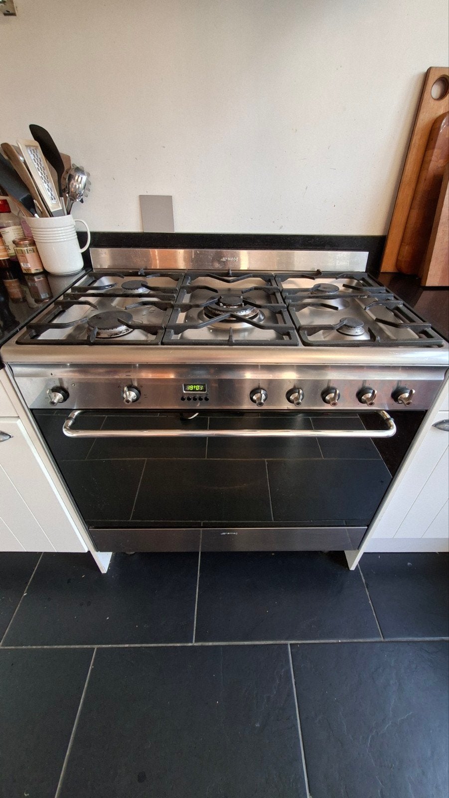 Smeg 5-pits gasfornuis met elektrische oven (Perilex), Witgoed en Apparatuur, Fornuizen, Ophalen, Gebruikt, 60 cm of meer, Gas