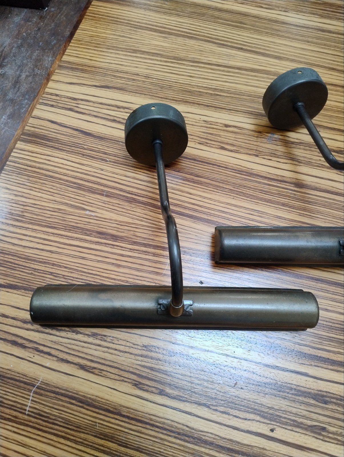 Vintage messing schilderijlampen (set van 2), Ophalen of Verzenden