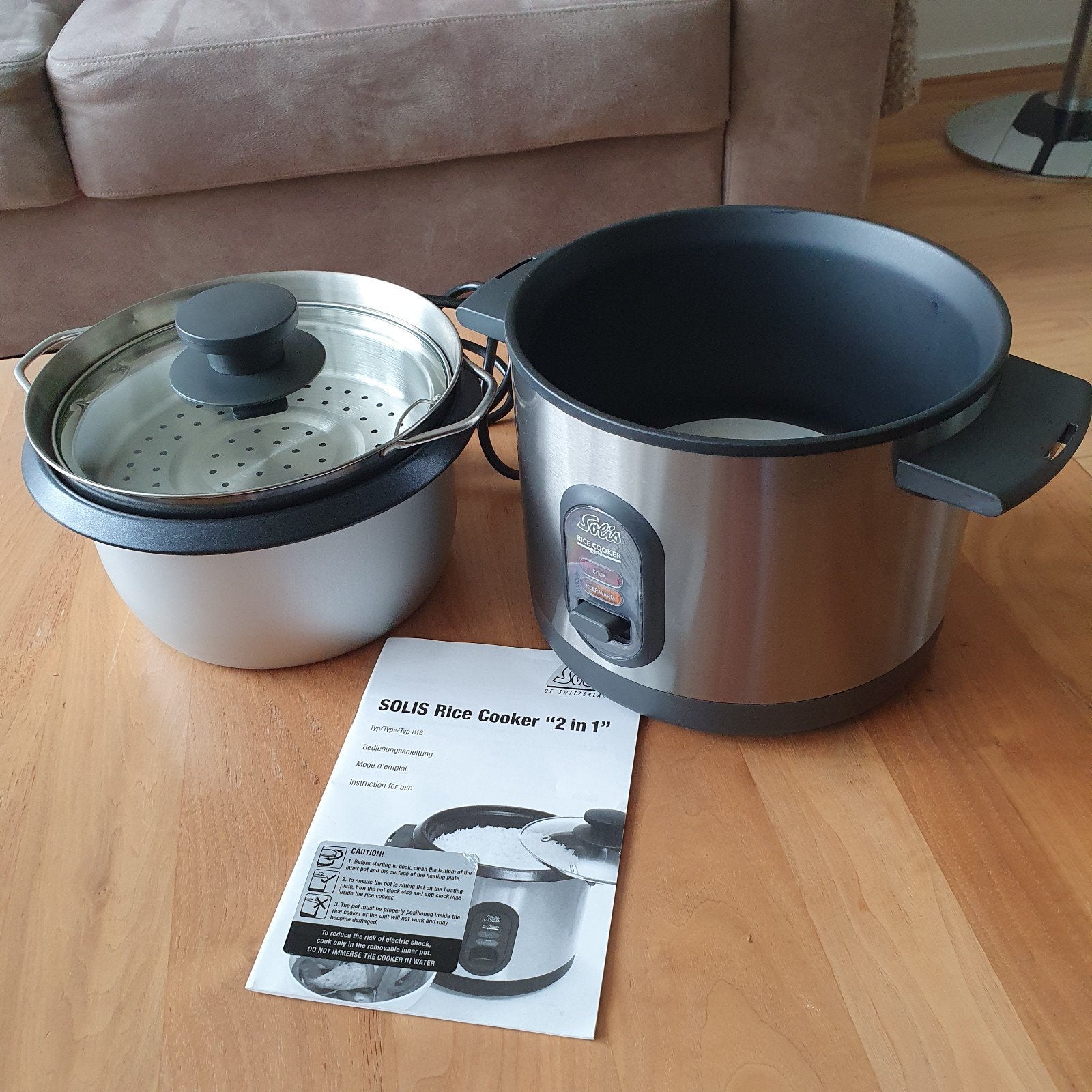 Solis Rice Cooker "2 in 1" type 816, Ophalen, Zo goed als nieuw