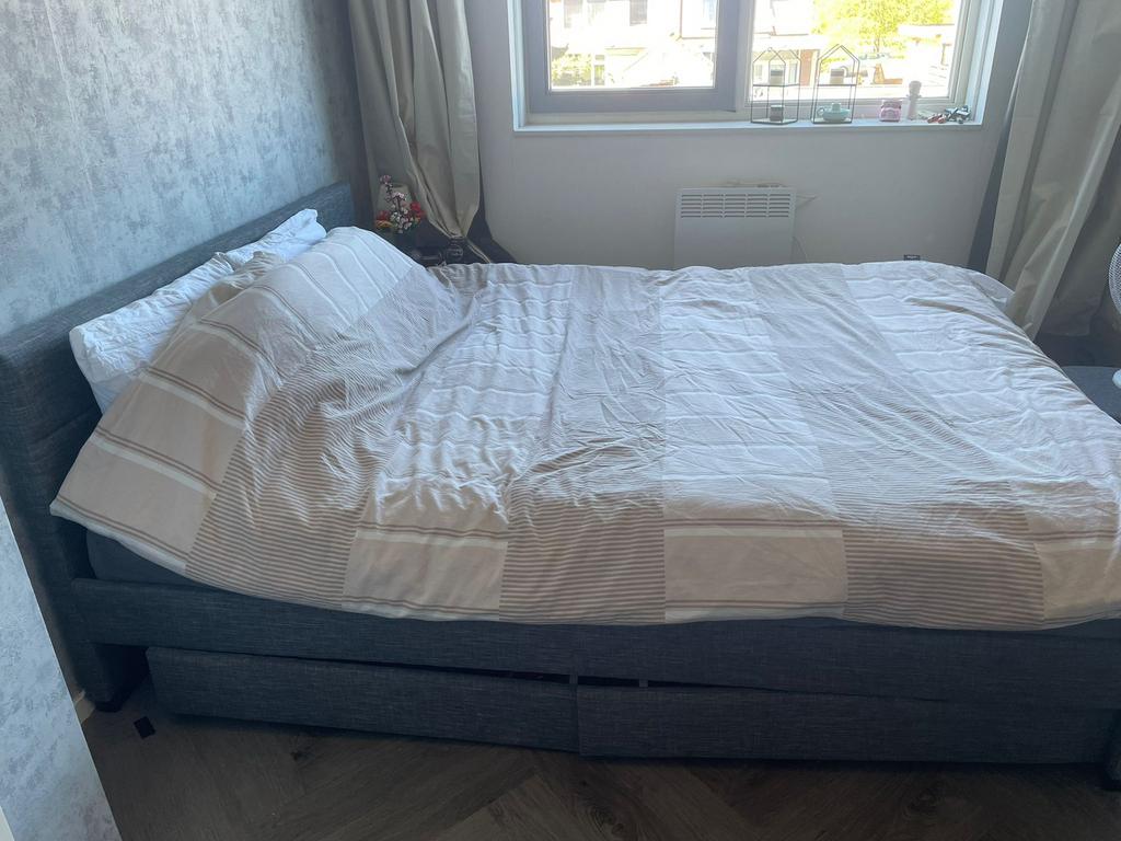 2 persoonsbed 160cm x 200cm, Huis en Inrichting, Ophalen, Zo goed als nieuw, Tweepersoons, 160 cm